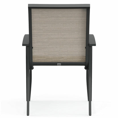 Agio Clearfield 5-Piece Sling Dining Set Black Stone Top