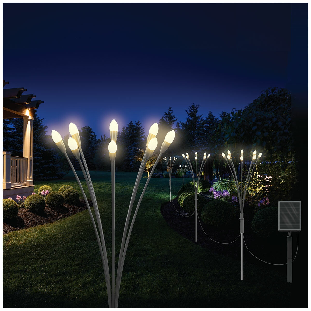 Sol-R-Brite Solar Firefly Lights Set of 4 IP65 Black Weather Resistant