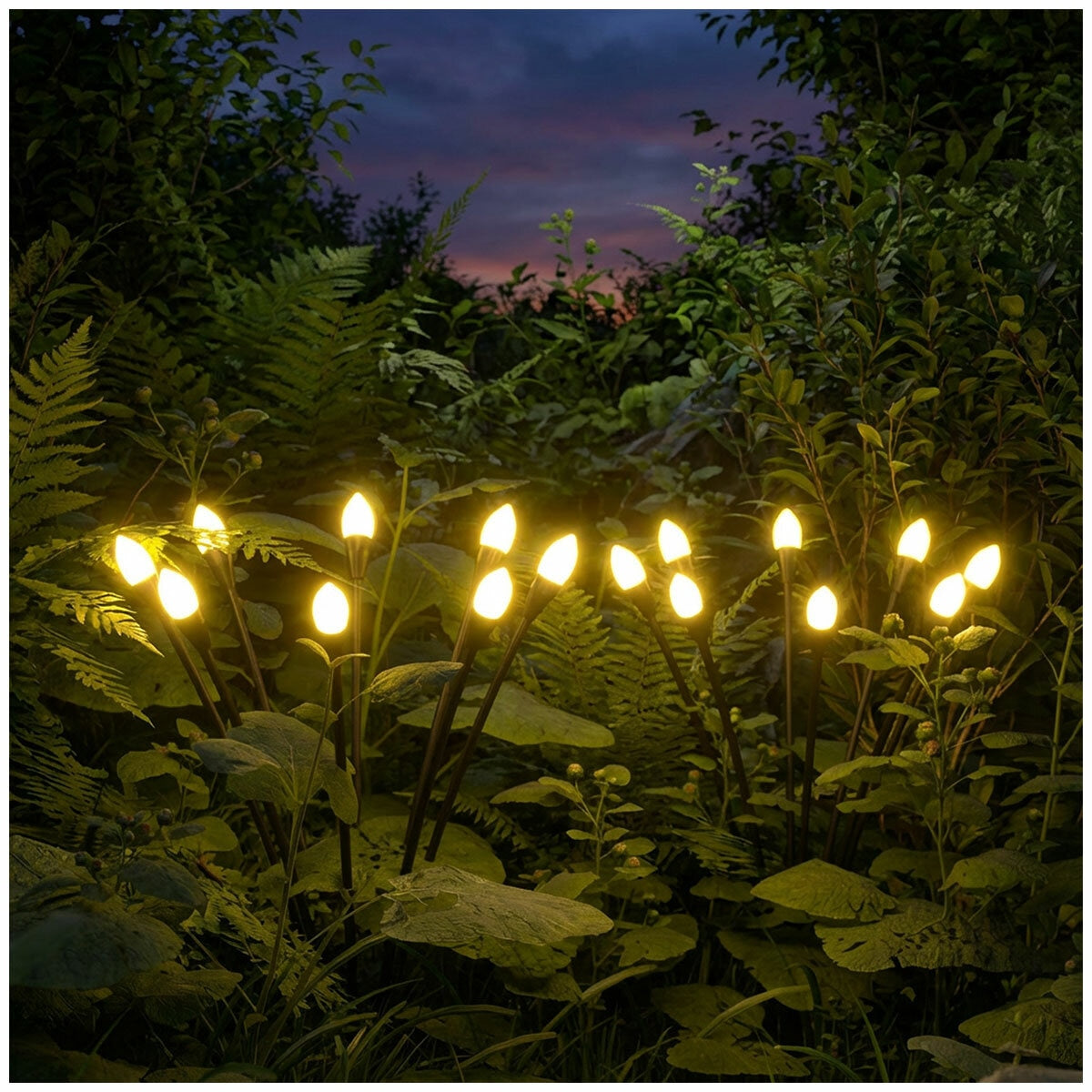 Sol-R-Brite Solar Firefly Lights Set of 4 IP65 Black Weather Resistant