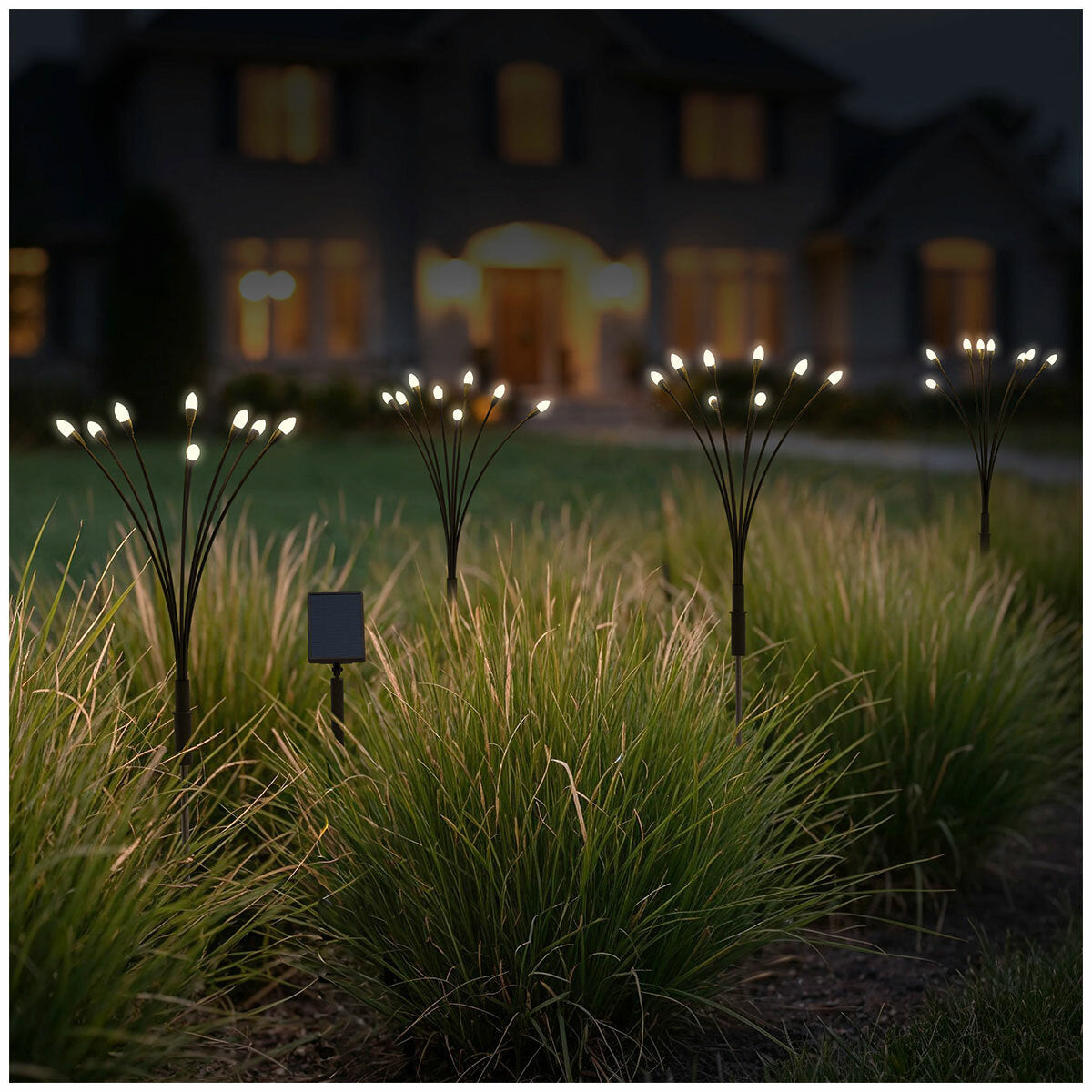 Sol-R-Brite Solar Firefly Lights Set of 4 IP65 Black Weather Resistant