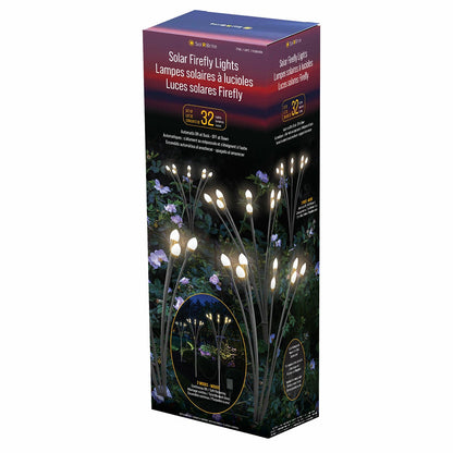Sol-R-Brite Solar Firefly Lights Set of 4 IP65 Black Weather Resistant