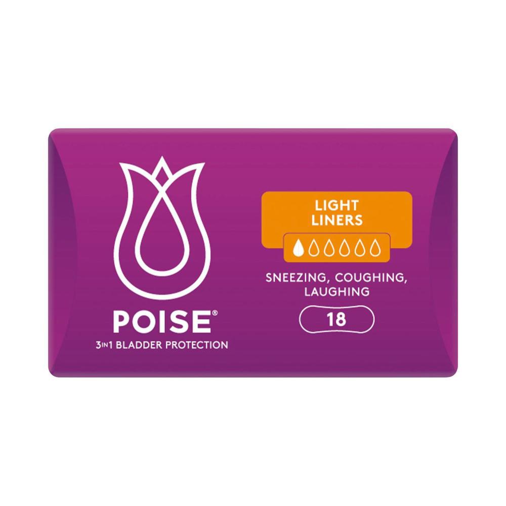 Poise Liners For Bladder Leaks Light - 18 pack