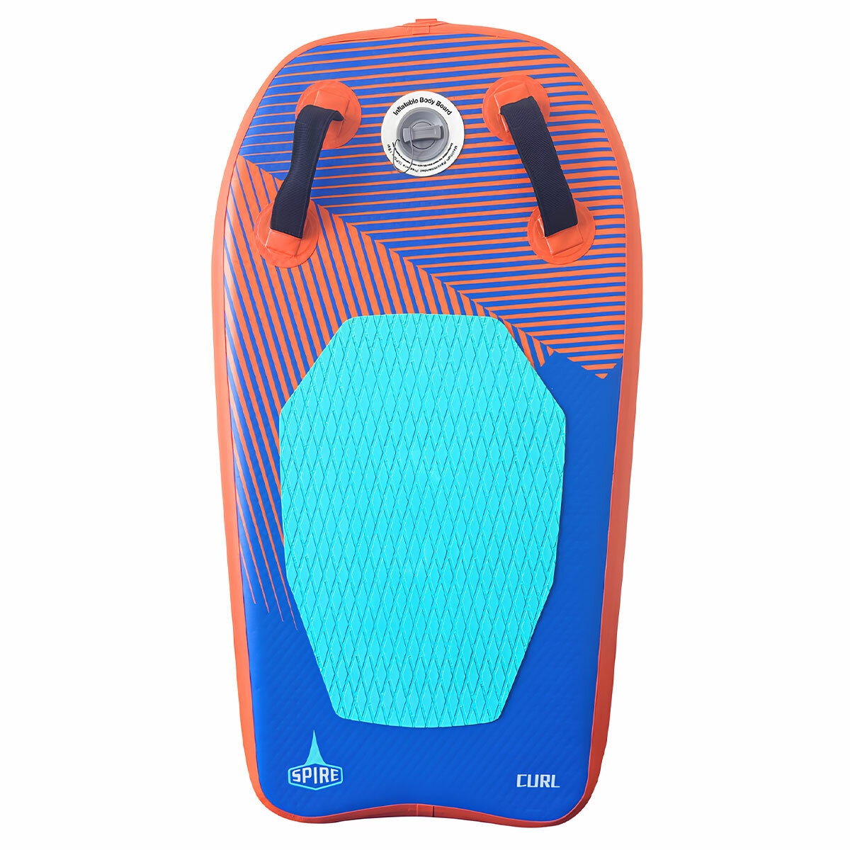 Spire Inflatable Body Board SP-BB-94 Blue/Orange PVC Portable 94cm