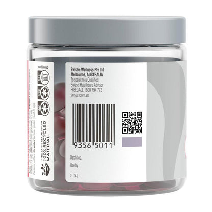 Swisse Beauty Hair Skin Nails Gummies With Vitamin C To Support Skin Health - 50 pack