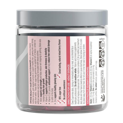 Swisse Beauty Hair Skin Nails Gummies With Vitamin C To Support Skin Health - 50 pack