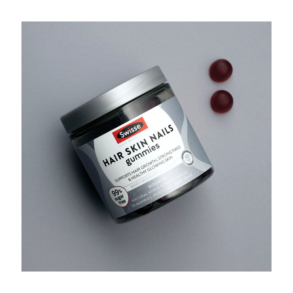 Swisse Beauty Hair Skin Nails Gummies With Vitamin C To Support Skin Health - 50 pack