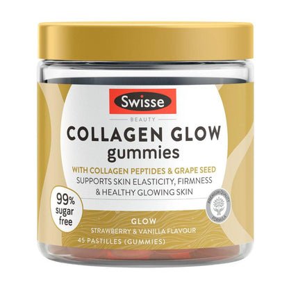 Swisse Beauty Collagen Glow Gummies With Vitamin C To Support Skin Health - 45 pack