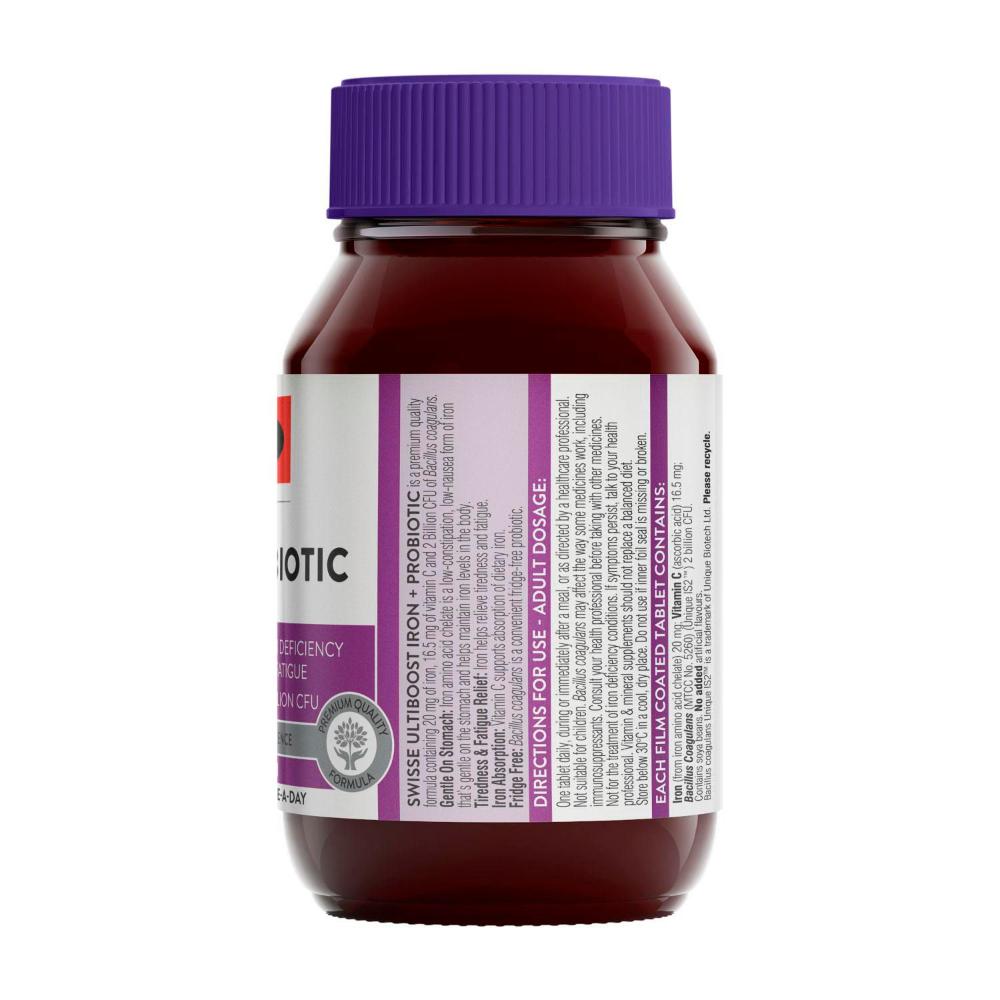 Swisse Ultiboost Iron + Probiotic For Women's Health - 30 pack