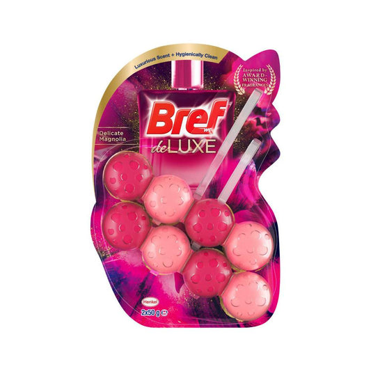 Bref Deluxe Toilet Cleaner Rim Block Delicate Magnolia 2x50g - 100g