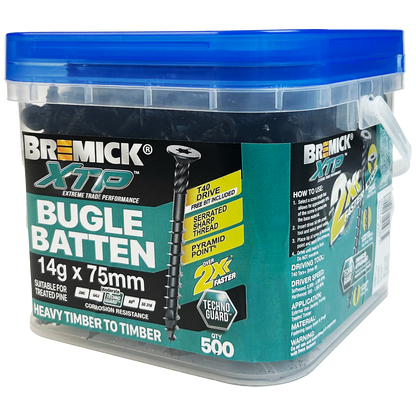 Bremick XTP Bugle Batten - 14g x 75mm - Technoguard - 500 Pack