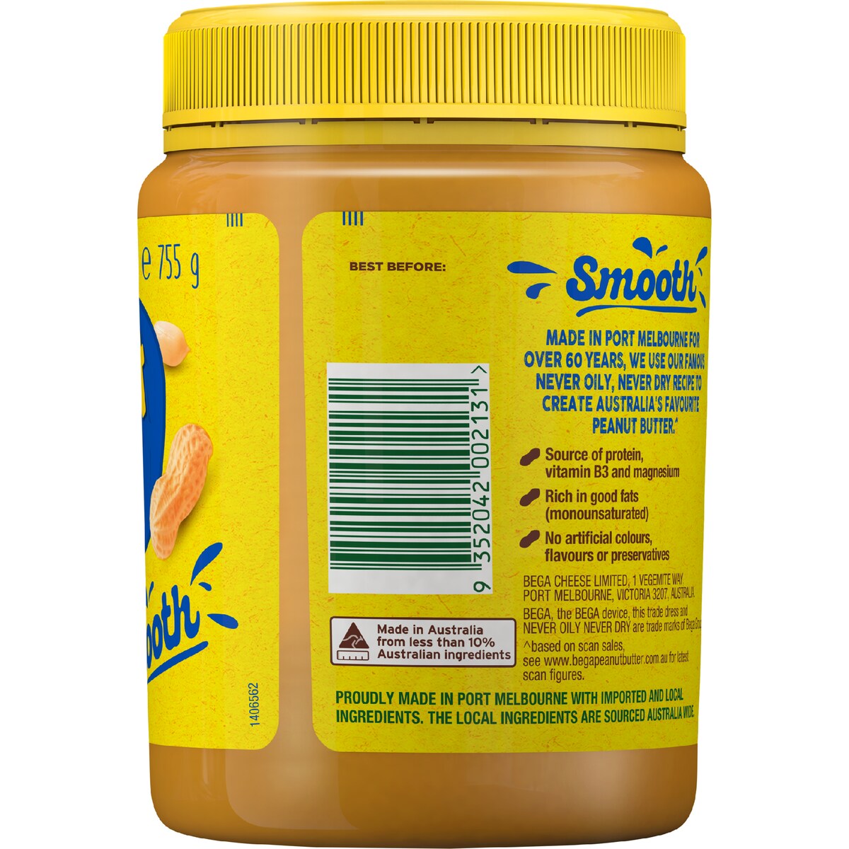 Bega Smooth Peanut Butter 755g