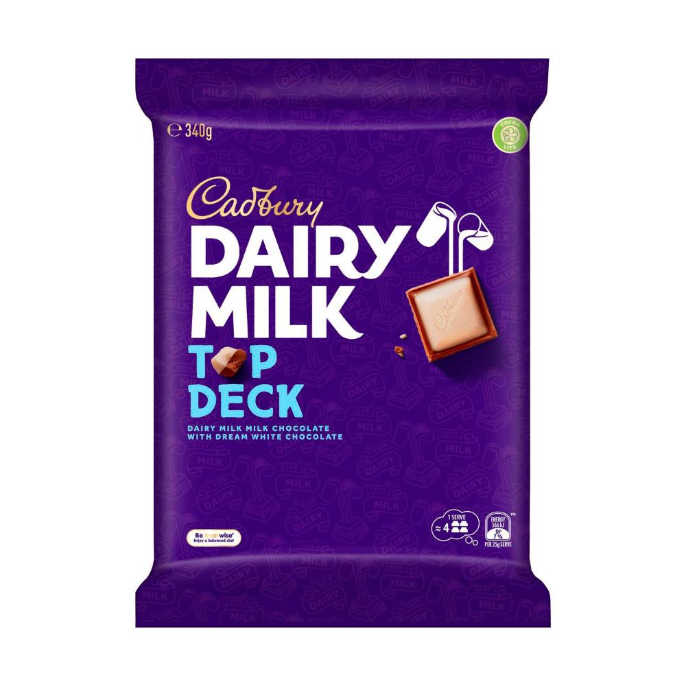 Cadbury Dairy Milk Top Deck Large Chocolate Block - 340g