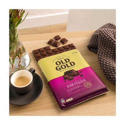 Cadbury Old Gold Rum And Raisin Dark Chocolate Large Block - 315g