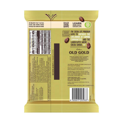 Cadbury Old Gold Rum And Raisin Dark Chocolate Large Block - 315g