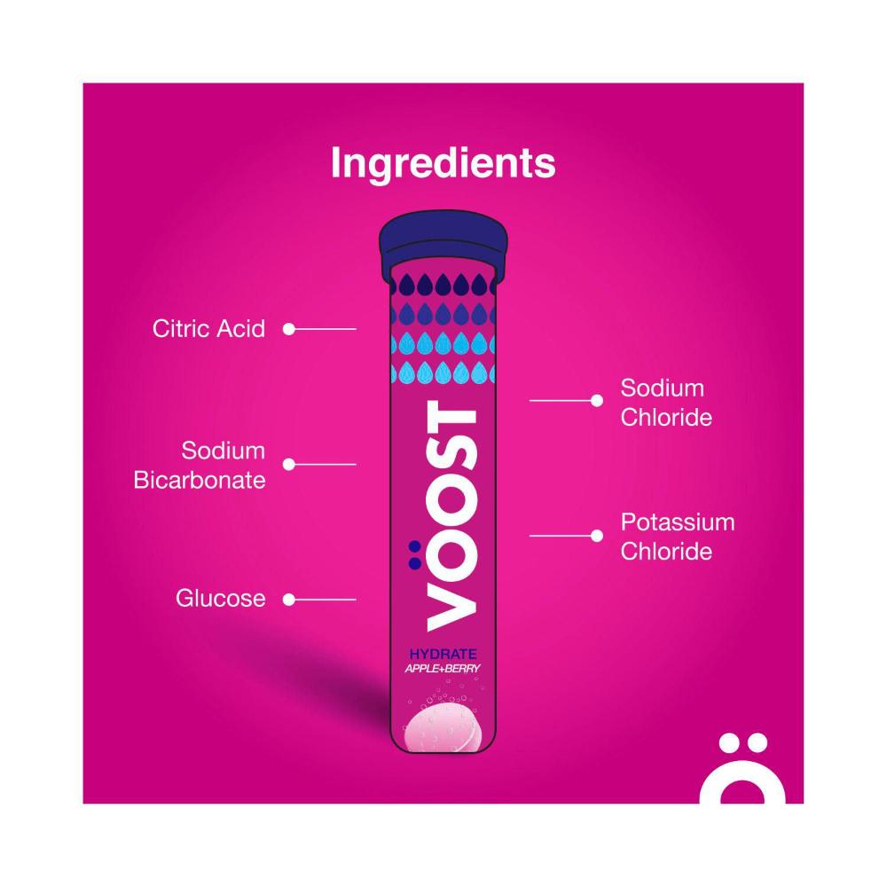 Voost Effervescent Hydrate Apple + Berry - 20 pack