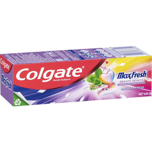 Colgate Max Fresh Toothpaste With Mini Breath Hearts Rainbow Fresh 100g