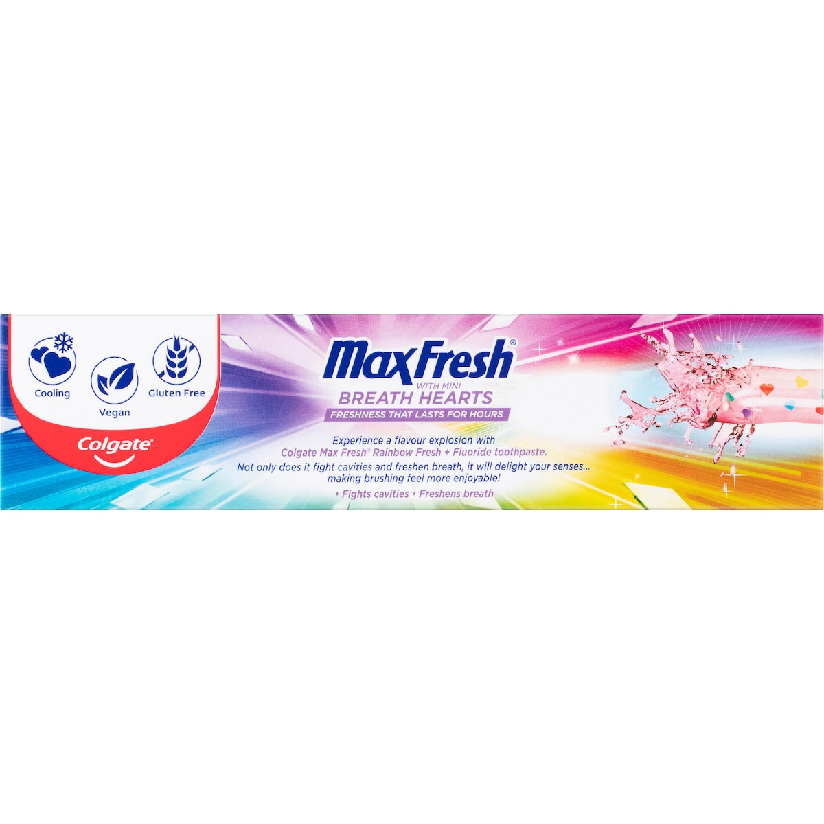Colgate Max Fresh Toothpaste With Mini Breath Hearts Rainbow 100g