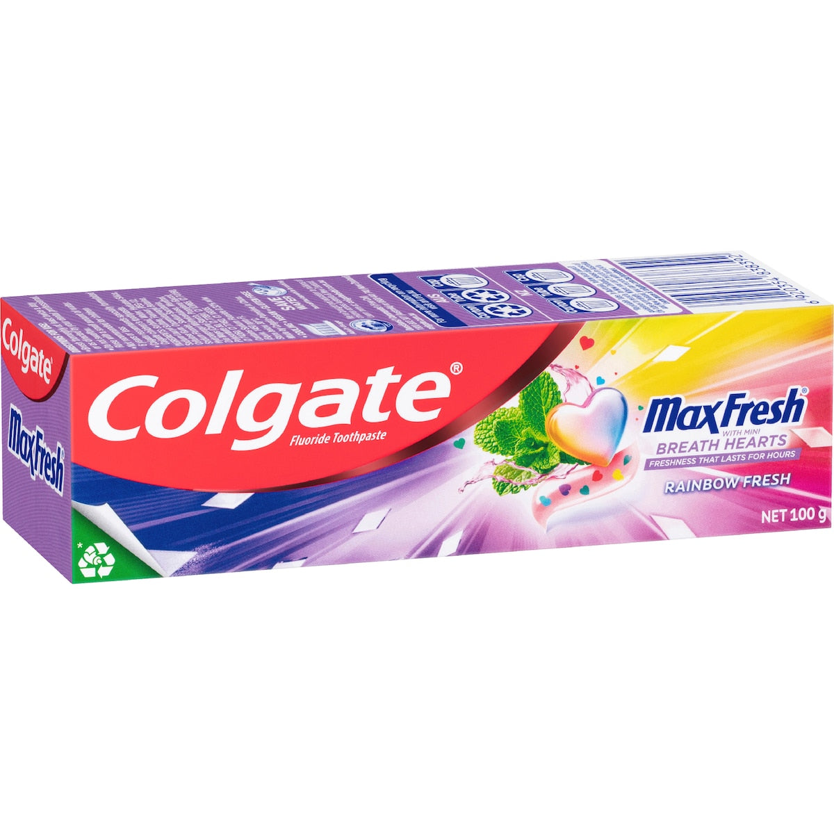 Colgate Max Fresh Toothpaste With Mini Breath Hearts Rainbow 100g