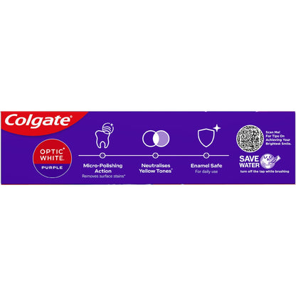 Colgate Purple Teeth Whitening Toothpaste Optic White 100g