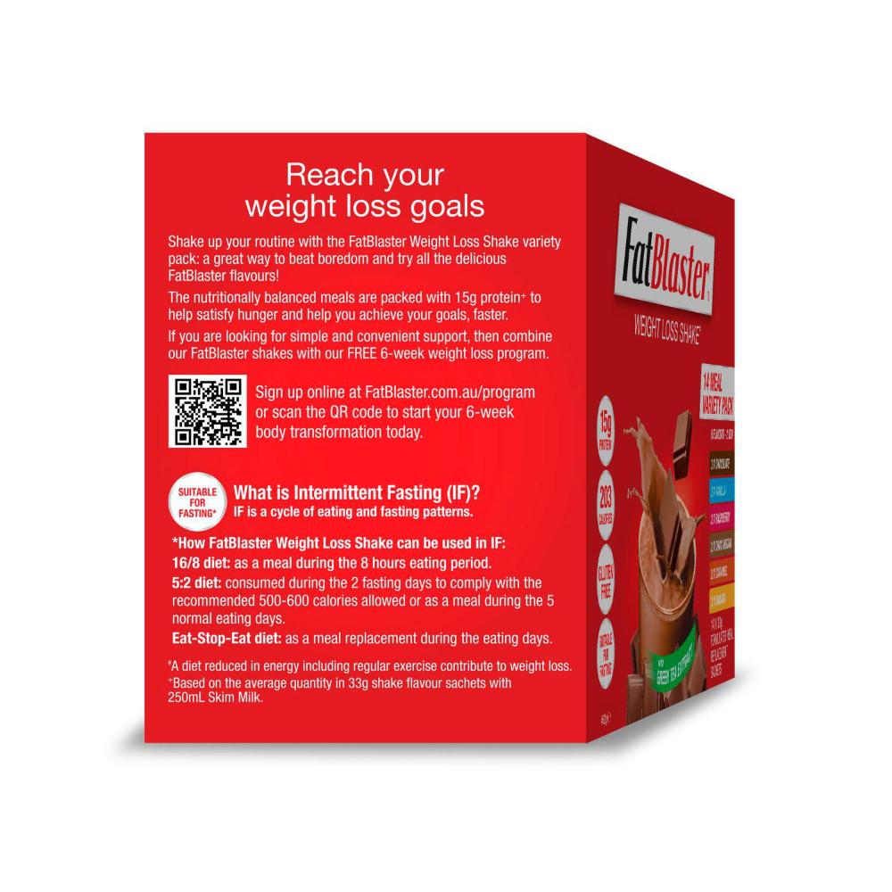 FatBlaster Weight Loss Shake 14 Meal Variety Pack - 462g