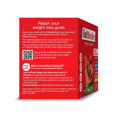 FatBlaster Weight Loss Shake 14 Meal Variety Pack - 462g
