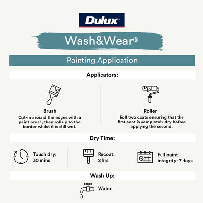 Dulux White on White Low Sheen Interior Paint - 4L