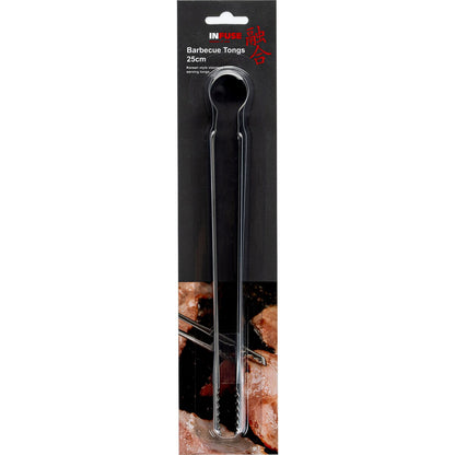 Infuse 25cm Stainless Steel Barbecue Tongs Each