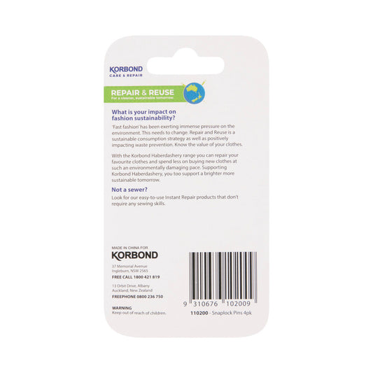 Korbond Snaplock Pins - 1 pack