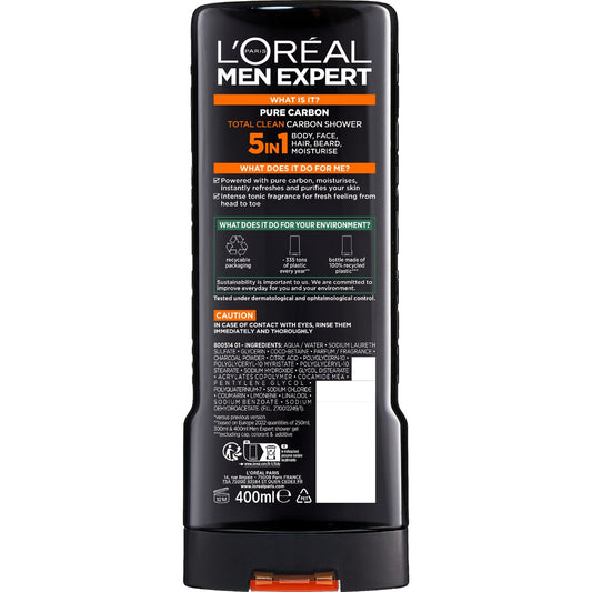 L'oreal Pure Carbon Shower Gel 400ml