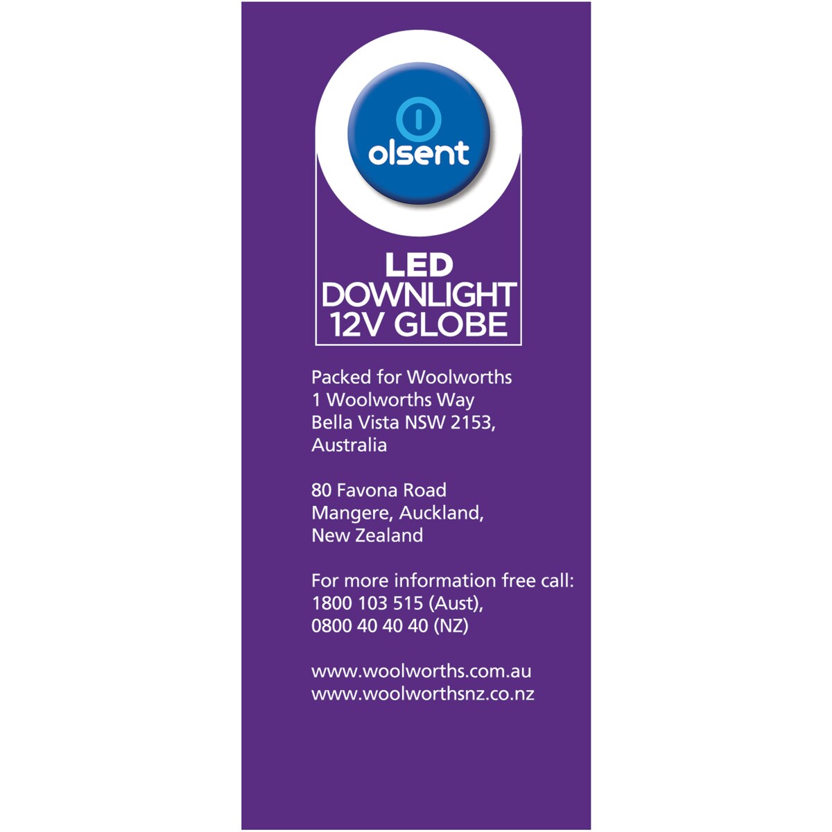 Olsent Led Gu5.3 Mr16 6w 500lm Ww 60 4 Pack