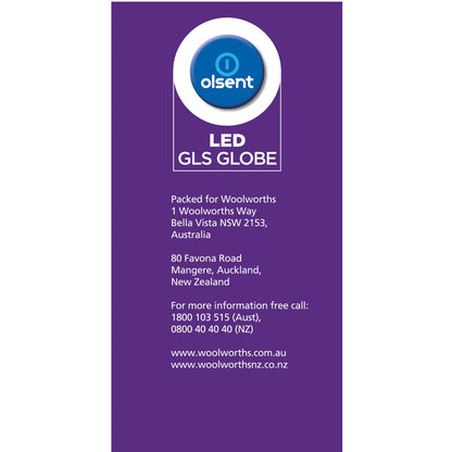 Olsent Led Gls Bc 6w 500lm Cw 2 Pack