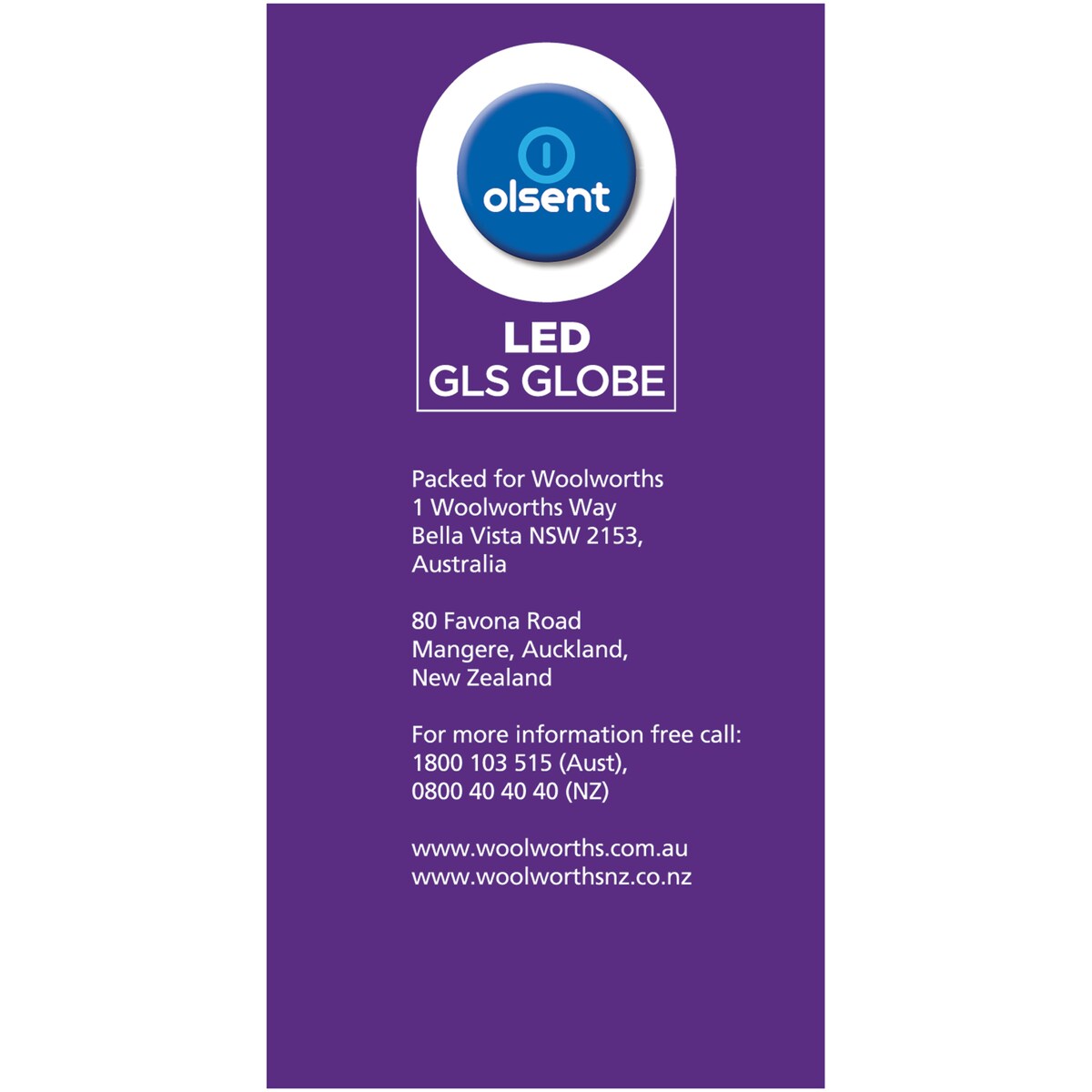 Olsent Led Gls Bc 9w 810lm Ww 2 Pack