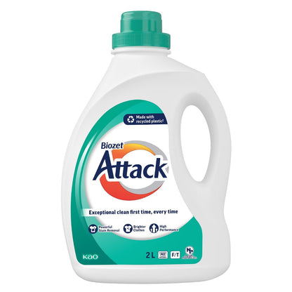 Biozet Attack Front & Top Loader Regular Laundry Liquid 2L
