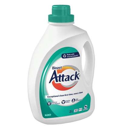 Biozet Attack Attack Front & Top Loader Regular Laundry Liquid 2l