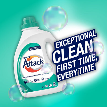 Biozet Attack Front & Top Loader Regular Laundry Liquid 2L