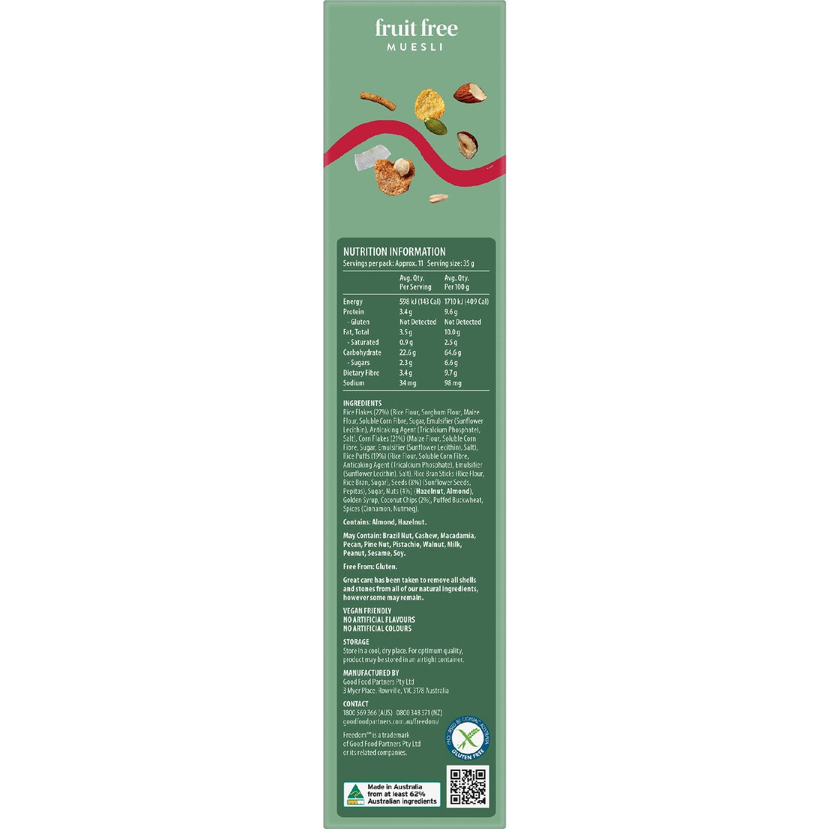 Freedom Fruit Free Muesli 400g