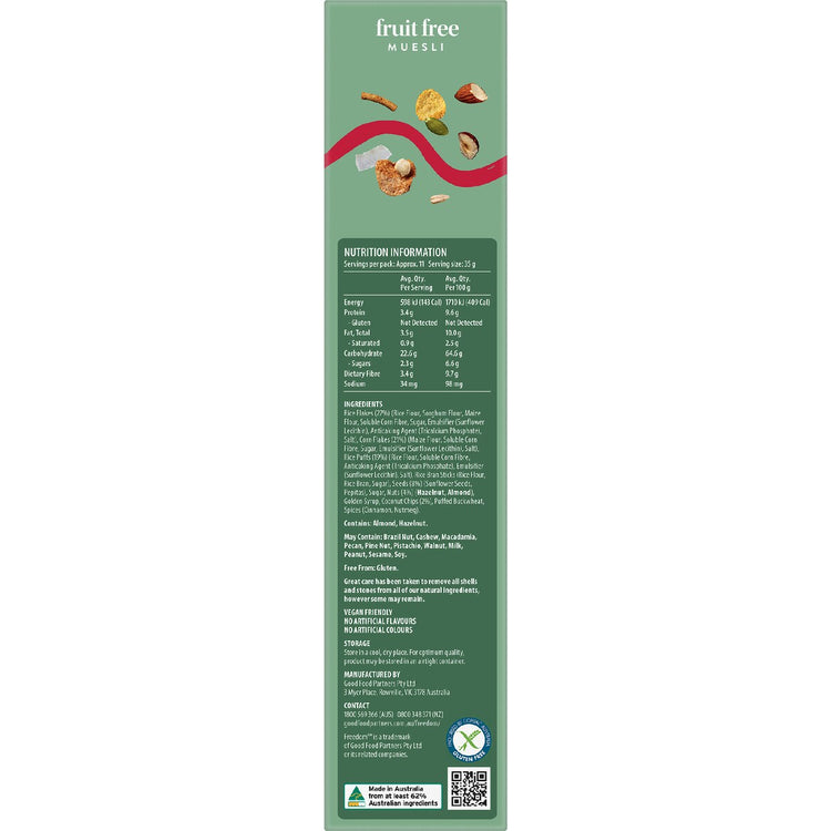 Freedom Fruit Free Muesli 400g