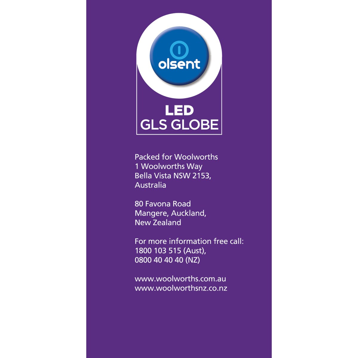 Olsent Led Gls Es 9w 810lm Ww 2 Pack