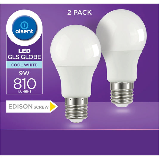 Olsent Led Gls Es 9w 810lm Cw 2 Pack