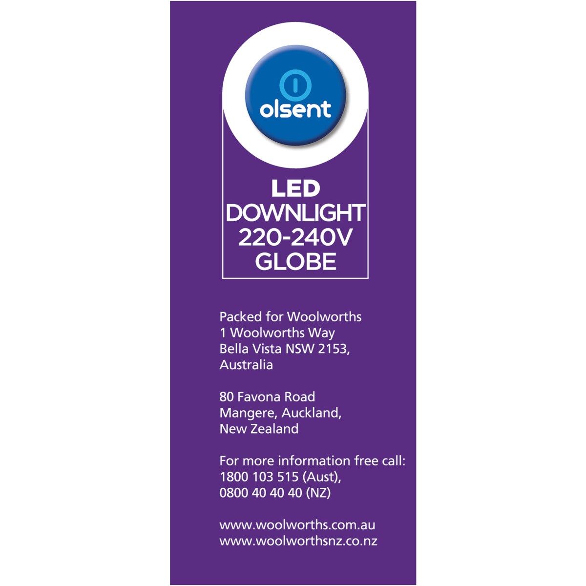 Olsent Led Gu10 6w 500lm Ww 60 3000k 60 4 Pack