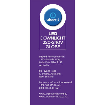 Olsent Led Gu10 6.0w 500lm Warm White 4 Pack