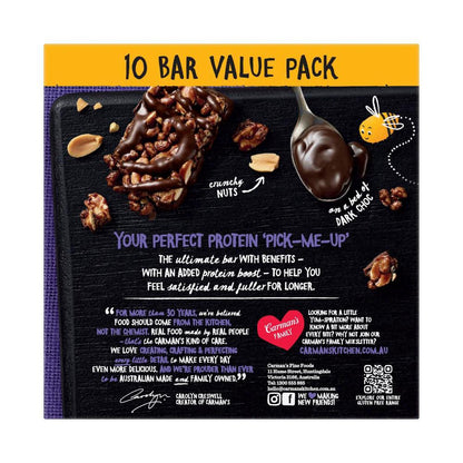 Carman's Double Dark Choc Protein Bars 10 Pack - 400g