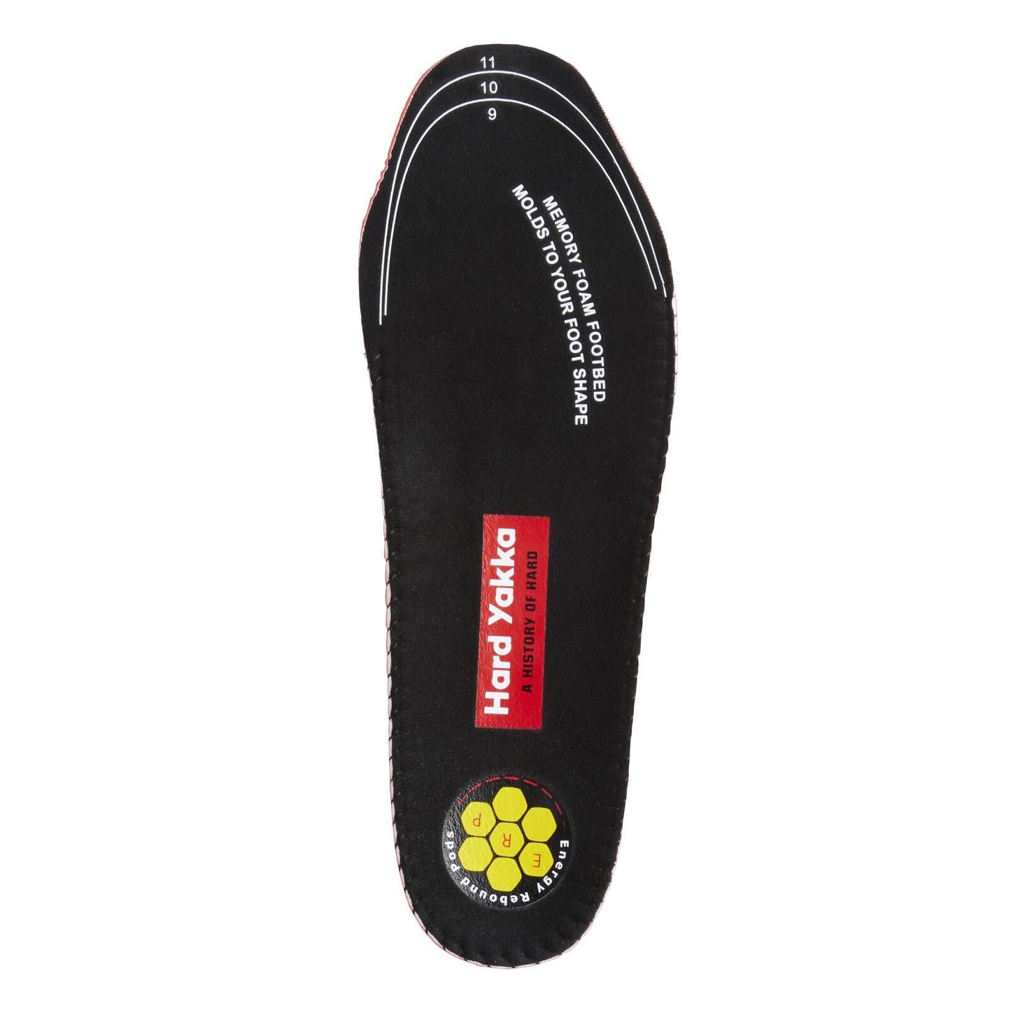 Hard Yakka Black Erp Footbed - Size 9-11