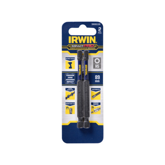 Irwin Impact Pro Performance Bits 89mm H5 2 Pack