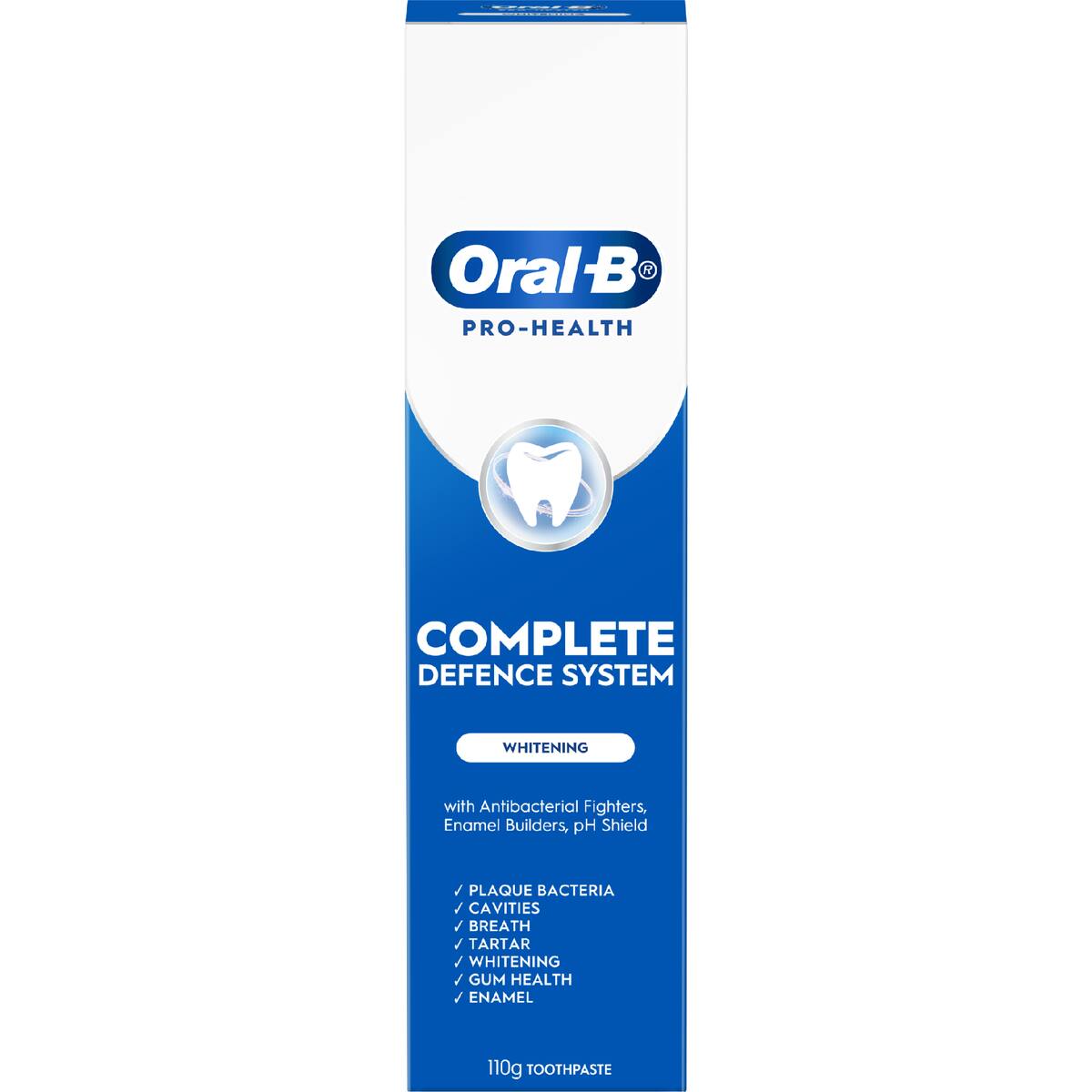 Oral-b Pro Health Complete Defence System Whitening Toothpaste 110g
