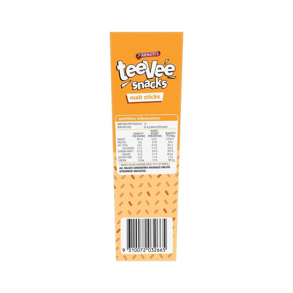Arnott's Teevee Snacks Value Pack Biscuits Malt Sticks - 315g