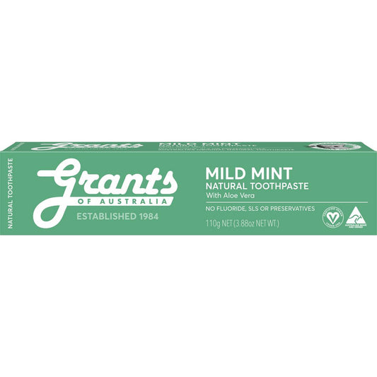 Grants Of Australia Toothpaste Mild Mint 110g