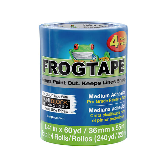 Frogtape Pro Grade Painter's Tape - 36mm x 55m - Blue - 4 Pack