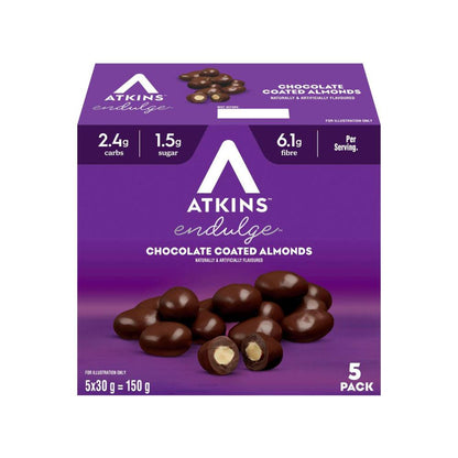 Atkins Low Carb Endulge Chocolate Coated Almonds 5x30g - 150g