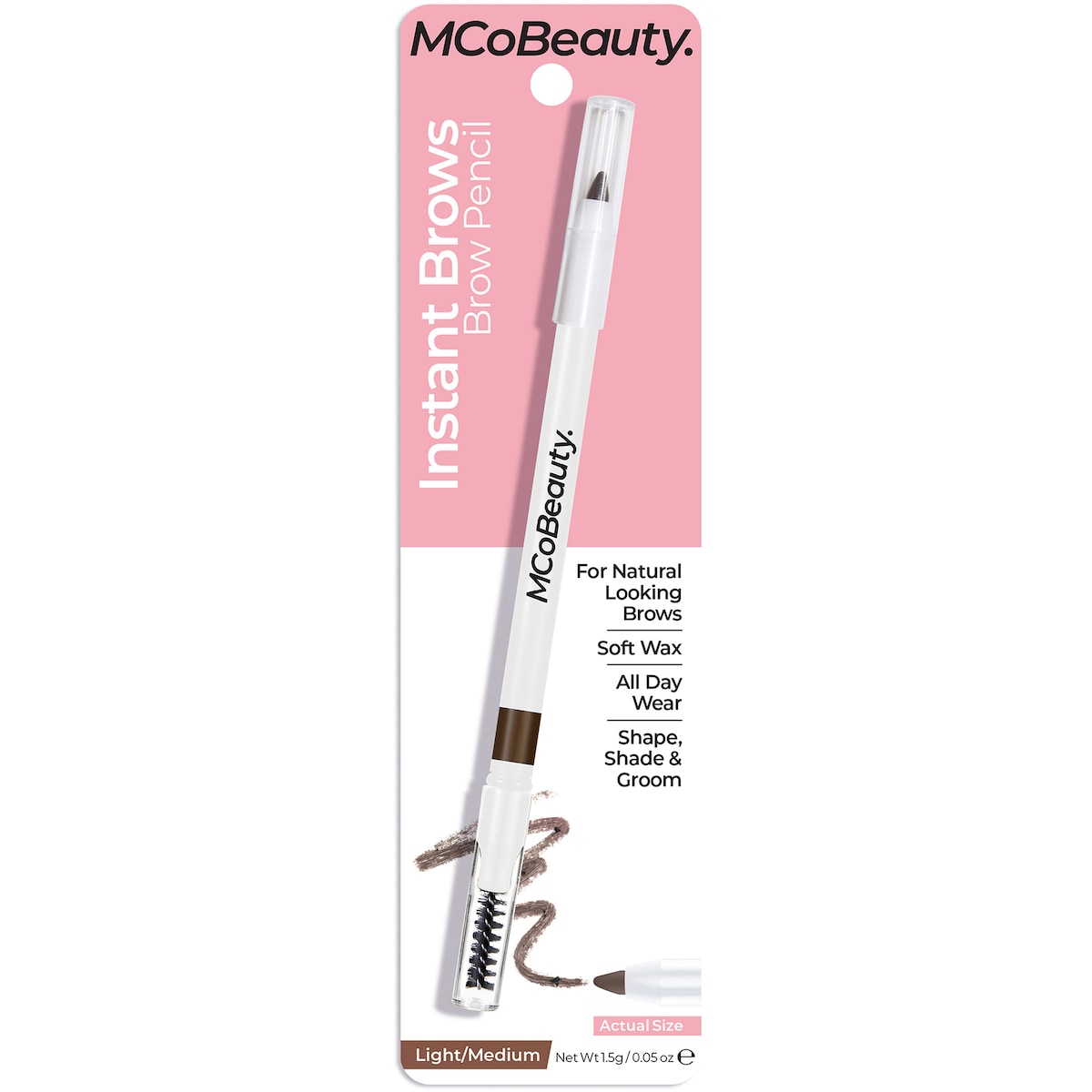 Mcobeauty Instant Brows Retractable Brown Pencil Light/medium Each